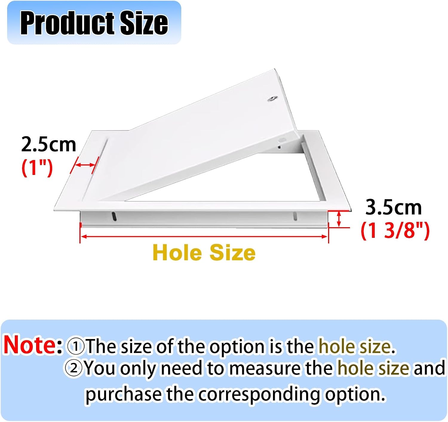 Kunovo Attic Access Hole Door Cover in Ceiling, Lockable Electrical and Plumbing Access Panel Concealed, Metal Inspection Hatch for Hotel/Residential(45x85 cm (18x34 in))