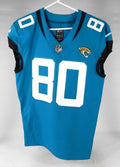 2021 Jacksonville Jaguars James O'Shaughnessy #80 Game Issued Jersey 42 6 - Unsigned NFL Game Used Jerseys
