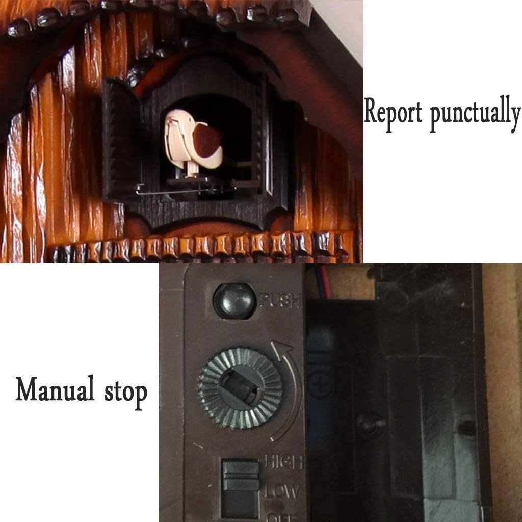 Hand-Carved Cuckoo Clock Creative Fashion Cuckoo Children's Clock Simple Living Room Clock