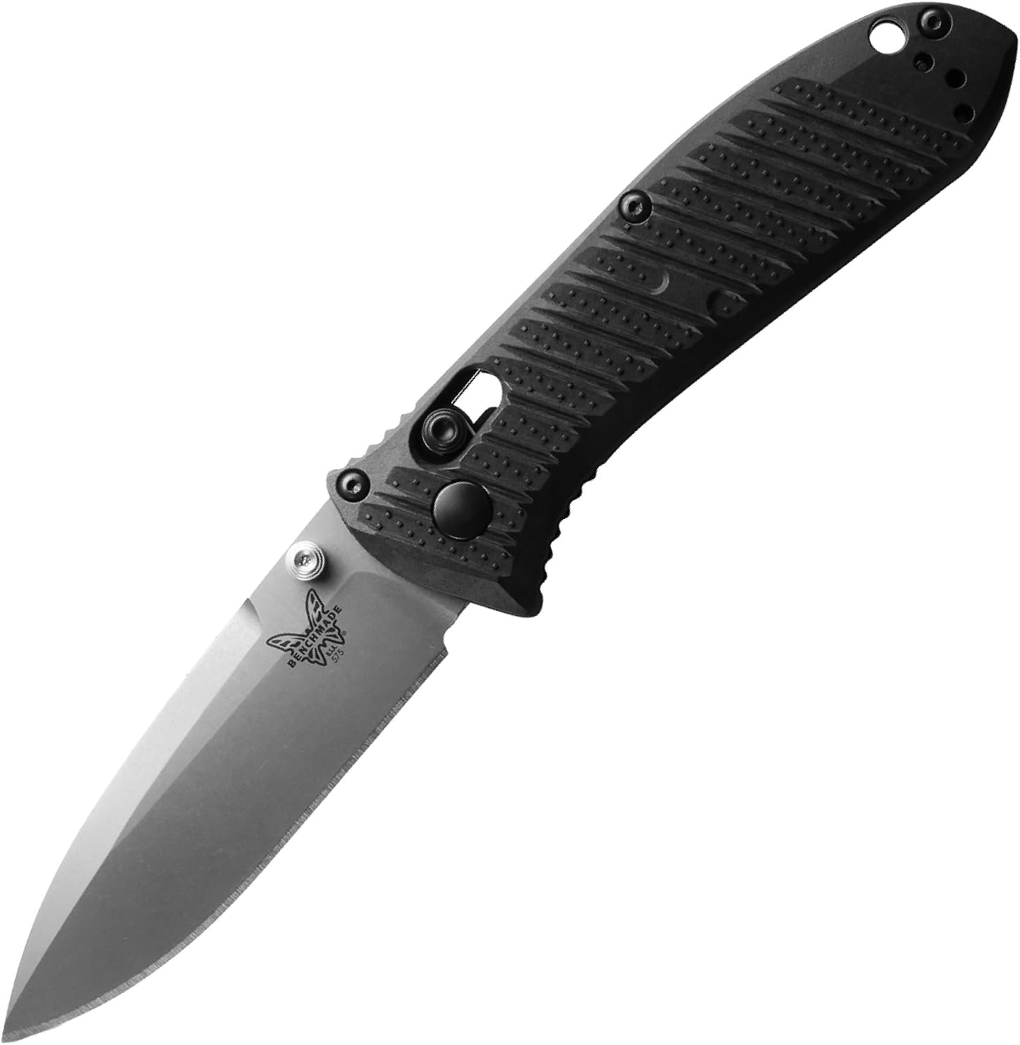 Benchmade - Mini Presidio II Tactical, Every Day Knife, Drop-Point Blade with Black CF Elite Handle (575-1)