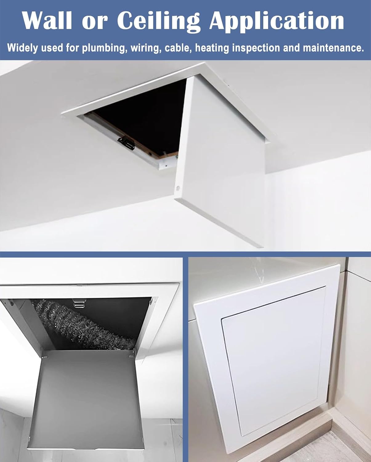 Push to Open Access Panel Screw in, Metal Attic Door/Wall and Ceiling Electrical Plumbing Access Door, Easy Access Flush Wall Hole Cover(33x24in(85x60cm))
