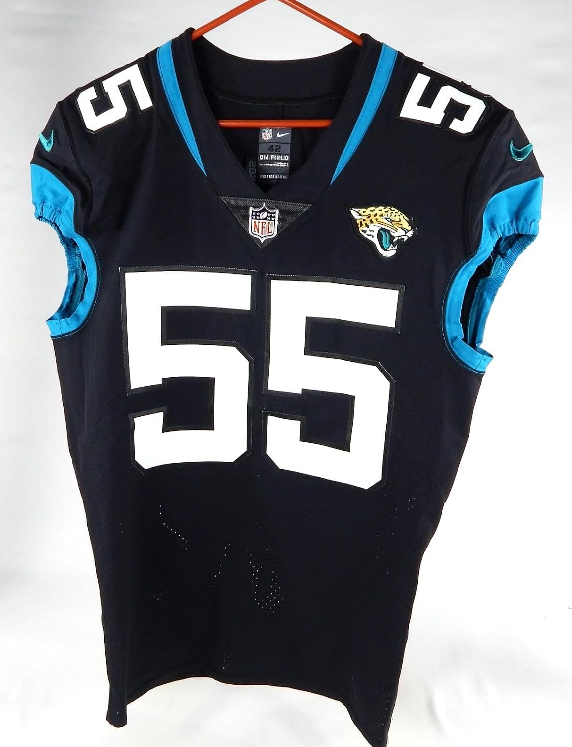 2020 Jacksonville Jaguars #55 Game Issued Jersey Nameplate Removed 5 - Unsigned NFL Game Used Jerseys