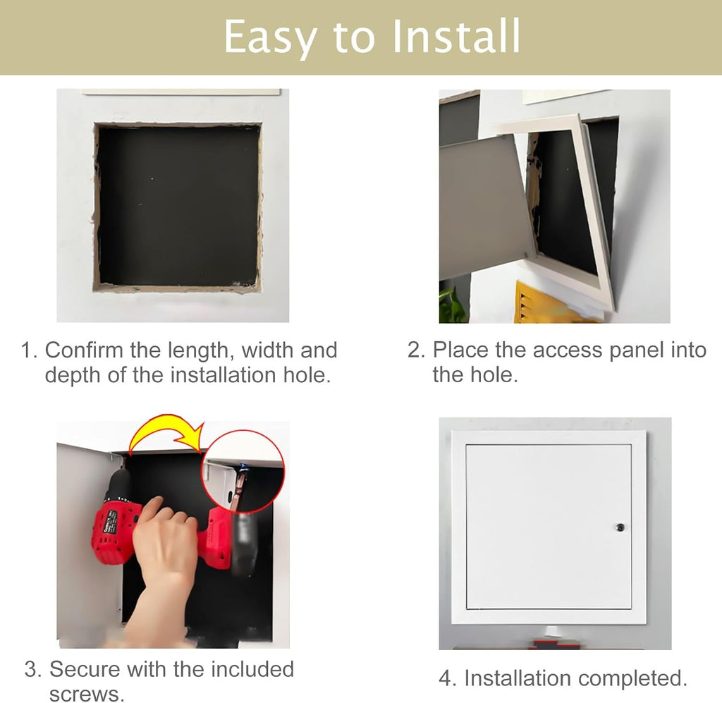 8x10 12x18 14x18 16x20 24x30 Access Door, Metal Access Panel for Plumbing/Cable, Wall/Ceiling Access Panel, Electrical Inspection Hatch(40x65cm/16x26in)