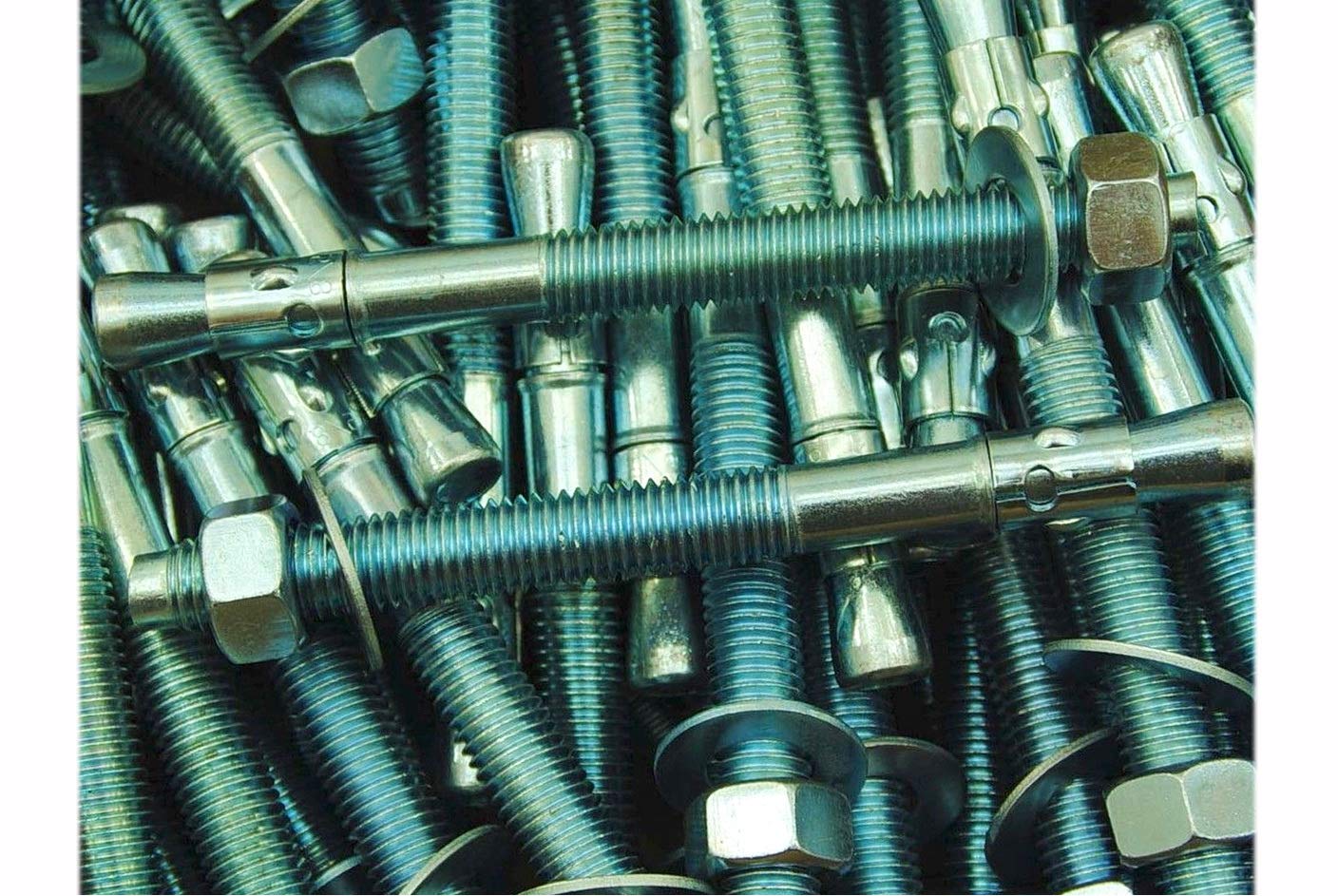 New Package of 10 (pcs) Wedge Anchor Bolts 5/8' x 7 includes Nuts & Washers Set #MO1143-P Warranity by Pr-Mch