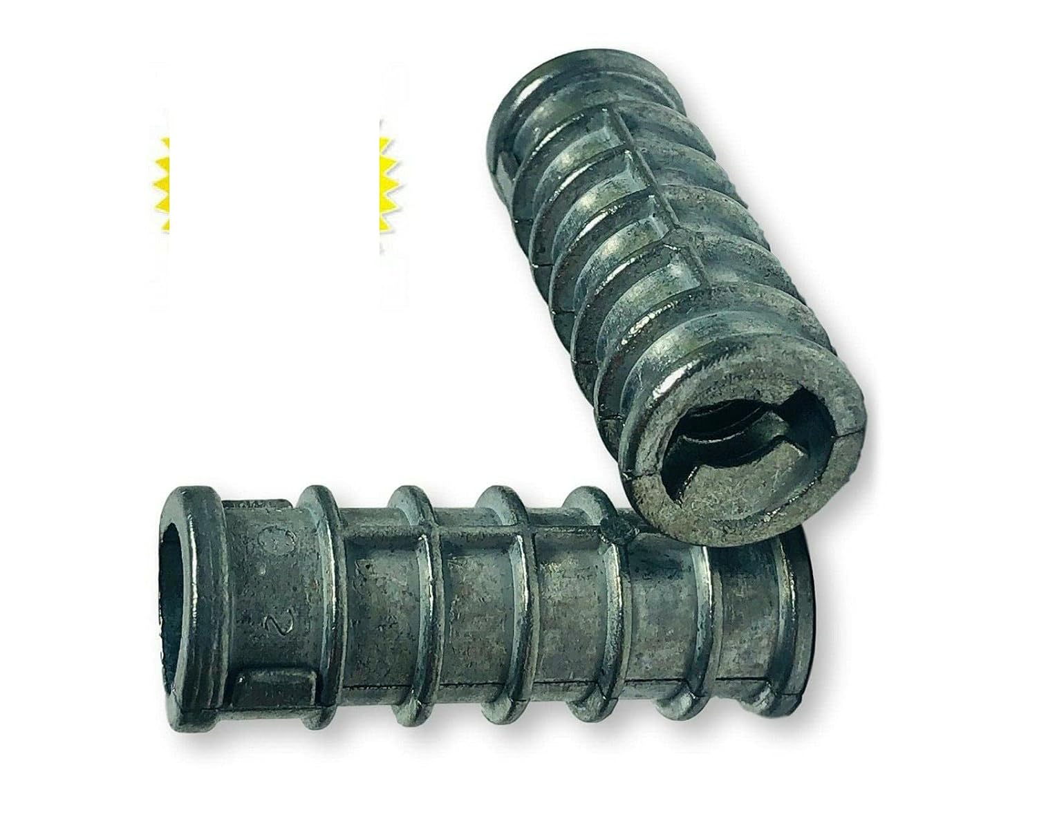 Pr-Mch Package of 100, 3/8' x 1-3/4' Lag Screw Shield Anchor Short Zinc Alloy 5/8' Hole Set Kit #DR-D6147D