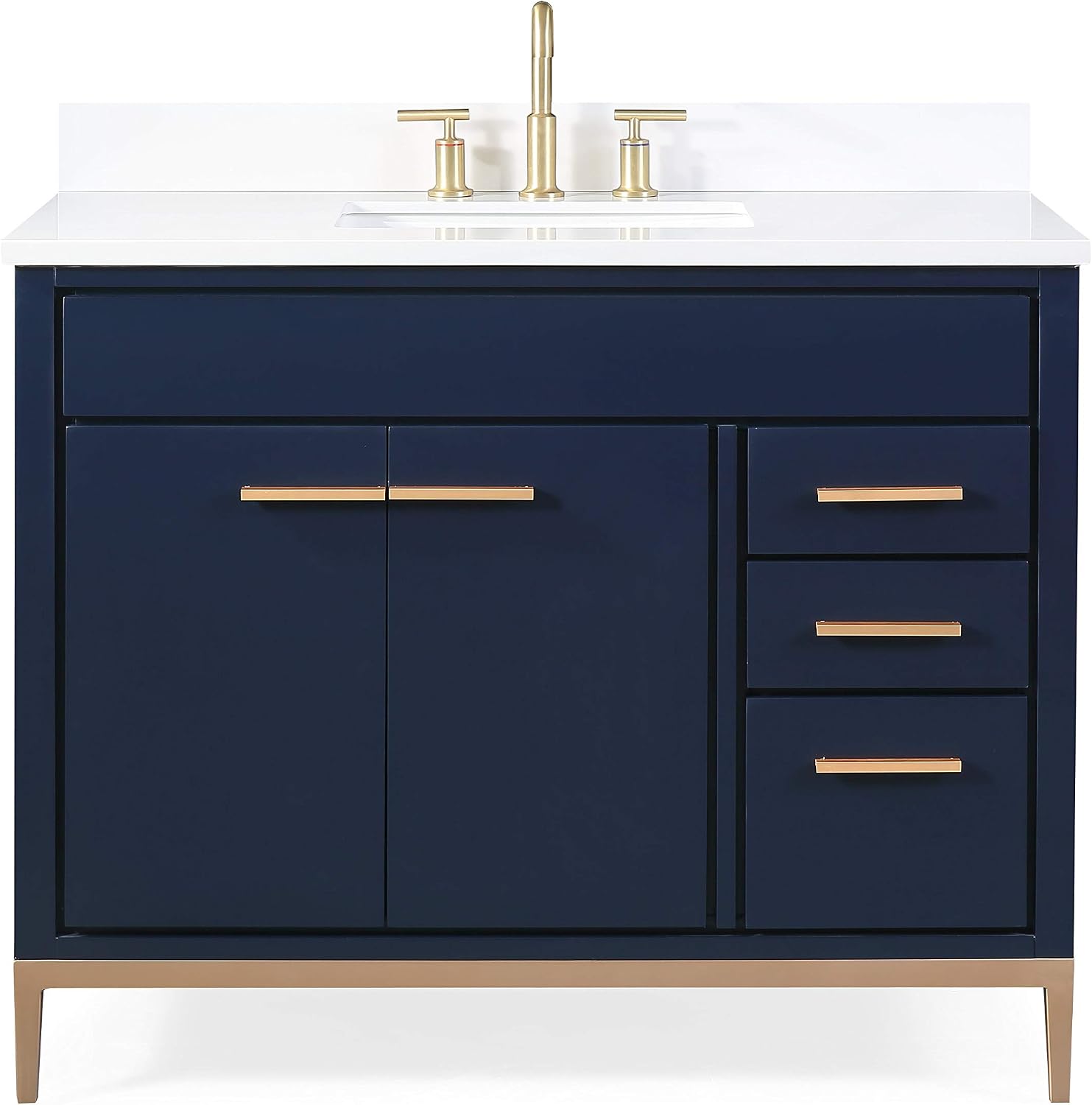 42' Beatrice Contemporary Navy Blue Bathroom Sink Vanity TB-9444NB-V42