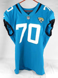 2021 Jacksonville Jaguars #70 Game Issued Jersey Np Rem 48 DP75008 - Unsigned NFL Game Used Jerseys