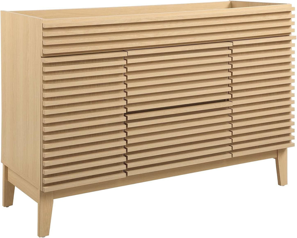 Modway Render 48' Single Sink Compatible (Not Included) Bathroom Vanity Cabinet in Oak