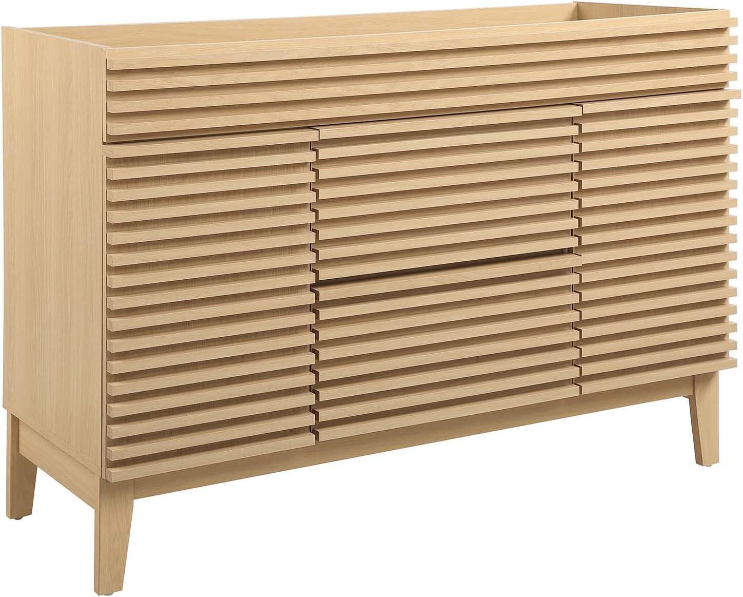 Modway Render 48' Single Sink Compatible (Not Included) Bathroom Vanity Cabinet in Oak