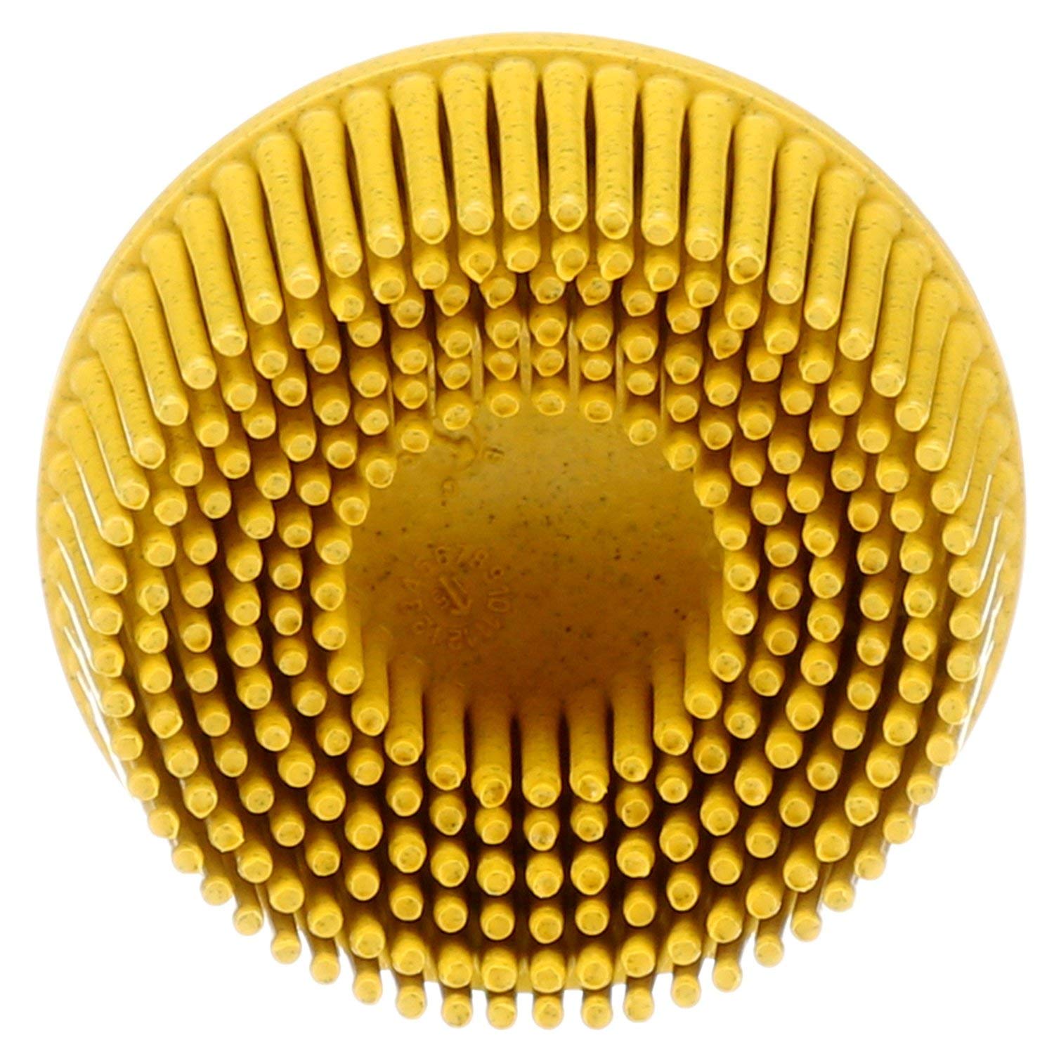 3M Scotch-Brite Roloc Bristle Disc - Coating Removal Disc for Metal - 80 Grit Ceramic - Roloc Attachment - Molded Bristles - 2' x 5/8', (Pack of 10)