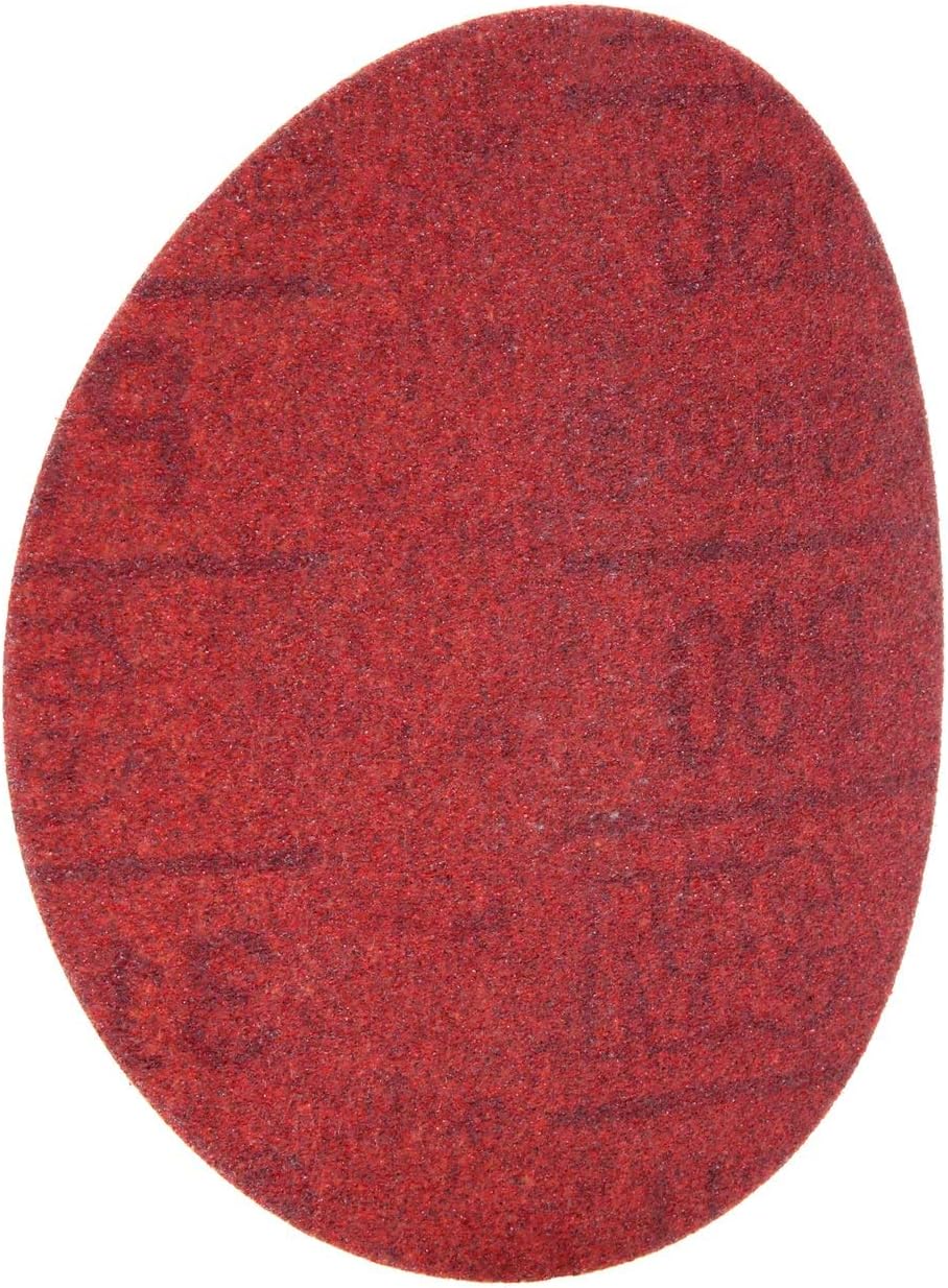 3M 01302 Hookit Red 5' P80D Grit Abrasive Disc (Pack of 6)