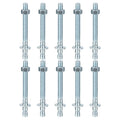 DTGN 5/8' x 6' Wedge Anchors - 50Pack - Good for Cement and Concrete Wall - Carbon Steel Zinc Plated Screw Bolt Nut Expansion Tube Fasteners