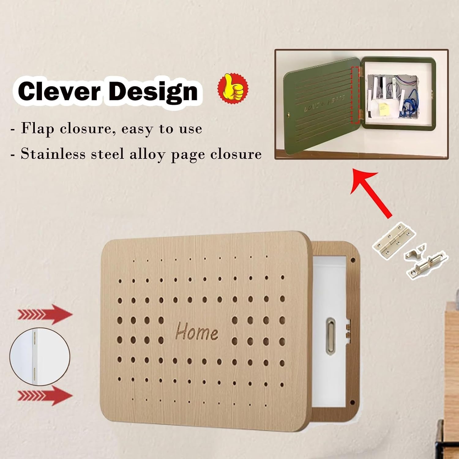 Simple Circuit Breaker Box Cover Decorative, Electrical Panel Cover Decorative Wall With Screws Ideal For Home, Free Punching Fuse Box Cover Hide Paintings Faceplate, 45 56 48 Cm Long ( Color : E , Si