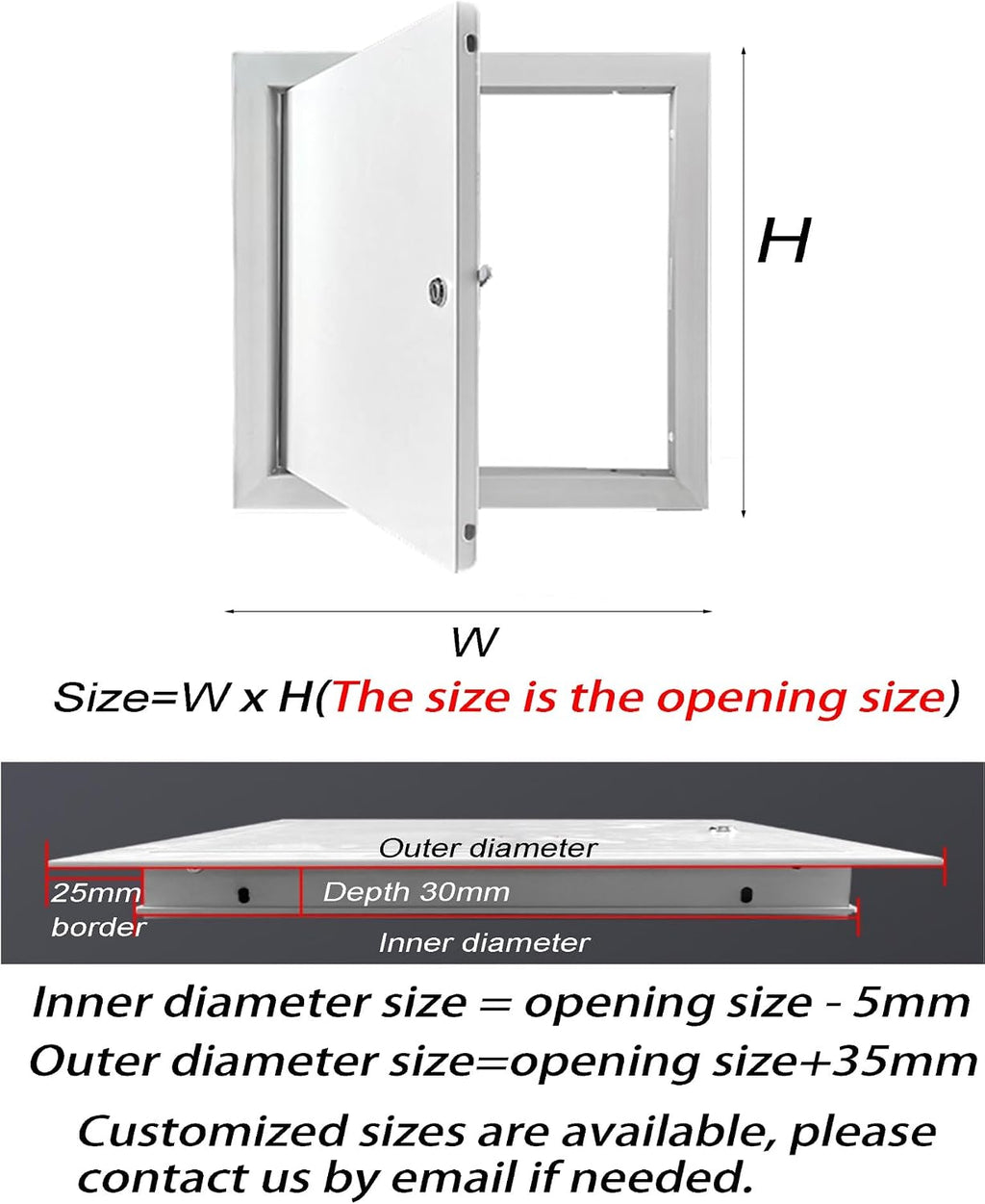 Metal Access Door Access Doors Panel for Drywall Access Panel for Wall and Ceiling Electrical and Plumbing (Screwdriver Latch)(11.7X11.7in/30X30CM)