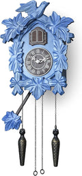 The Cuckoo Clock is A Wall Clock with A Night Mode, Hand-Carved, Suitable for Living Rooms, Bedrooms and Offices Suitable for Kitchen, Living Room or Office(Blue)