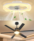 JAYNLT 20'' White and 72'' Black Ceiling Fans with Lights for Bedroom Living Room