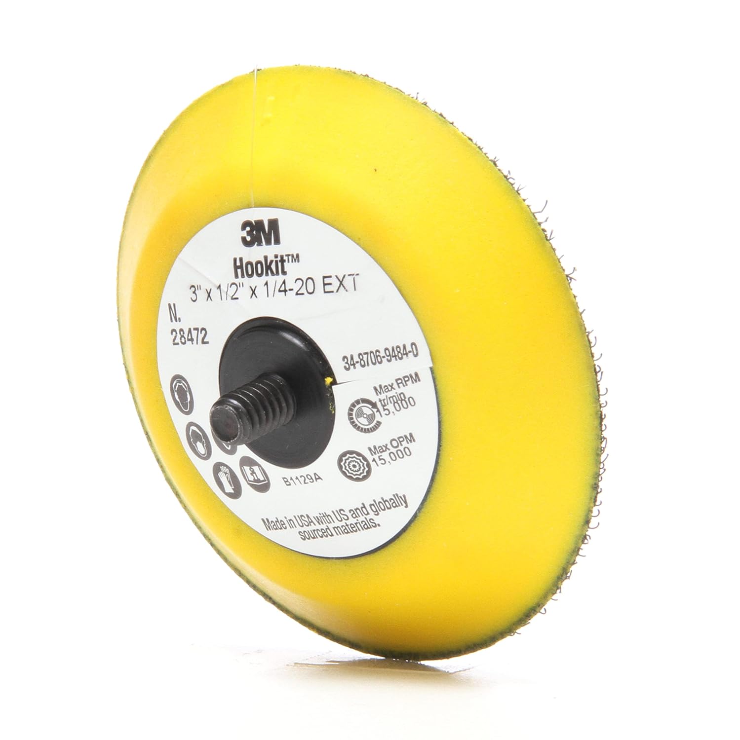 Cubitron Hookit Disc Pad - For Hook and Loop Discs - Use With Random Orbital Sanders, Rotary Sanders, Angle Grinders - 3' x .5' - 28472