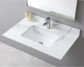37 Inch Bathroom Vanity Top with Undermounted Large Ceramic Sink & Backsplash, Sintered Stone Artificial Marble Vanity Sink Tops with 1 hole, Carrara Gold