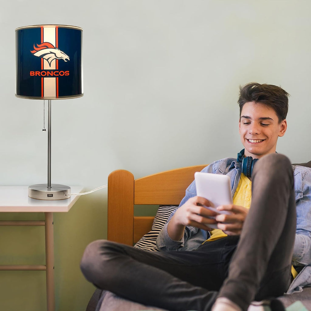 Imperial Denver Broncos Chrome Desk Lamp