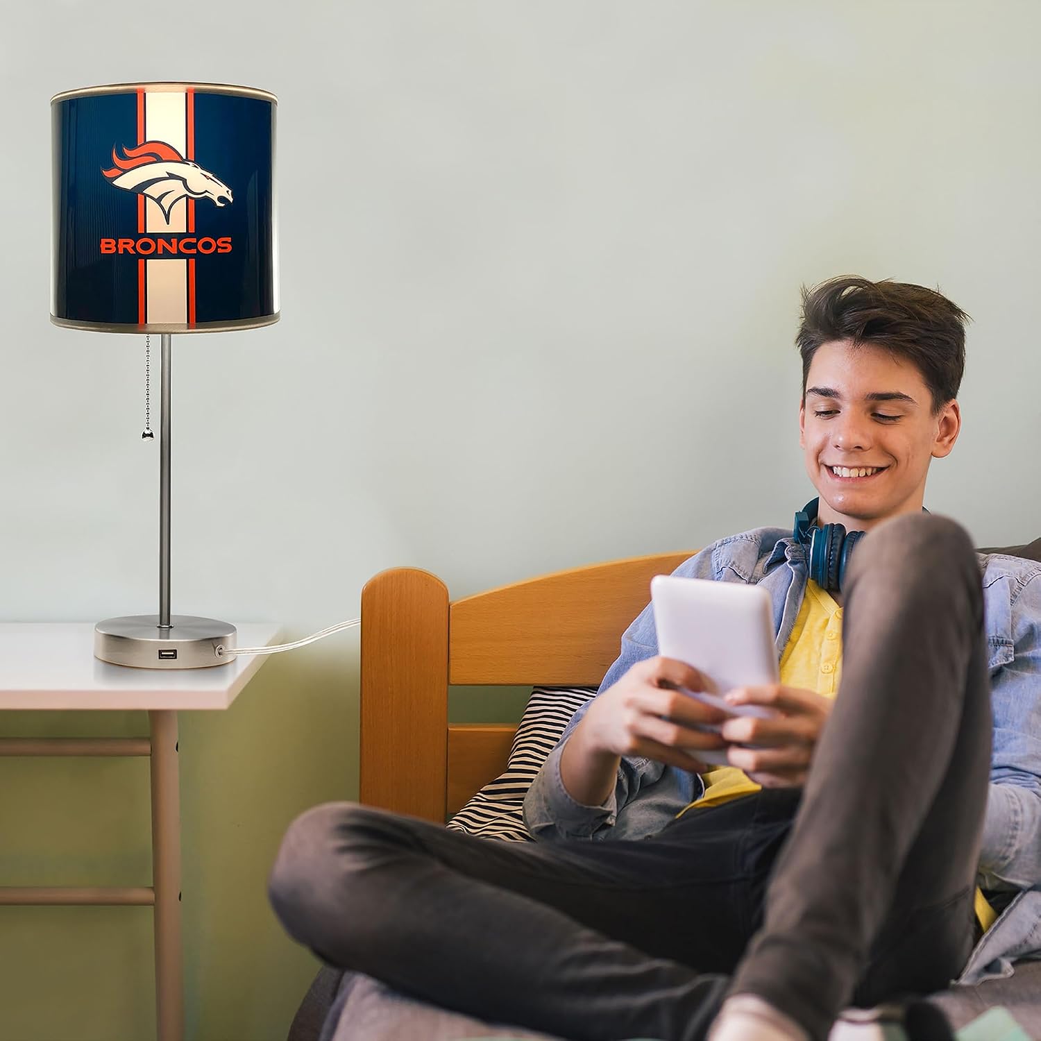 Imperial Denver Broncos Chrome Desk Lamp