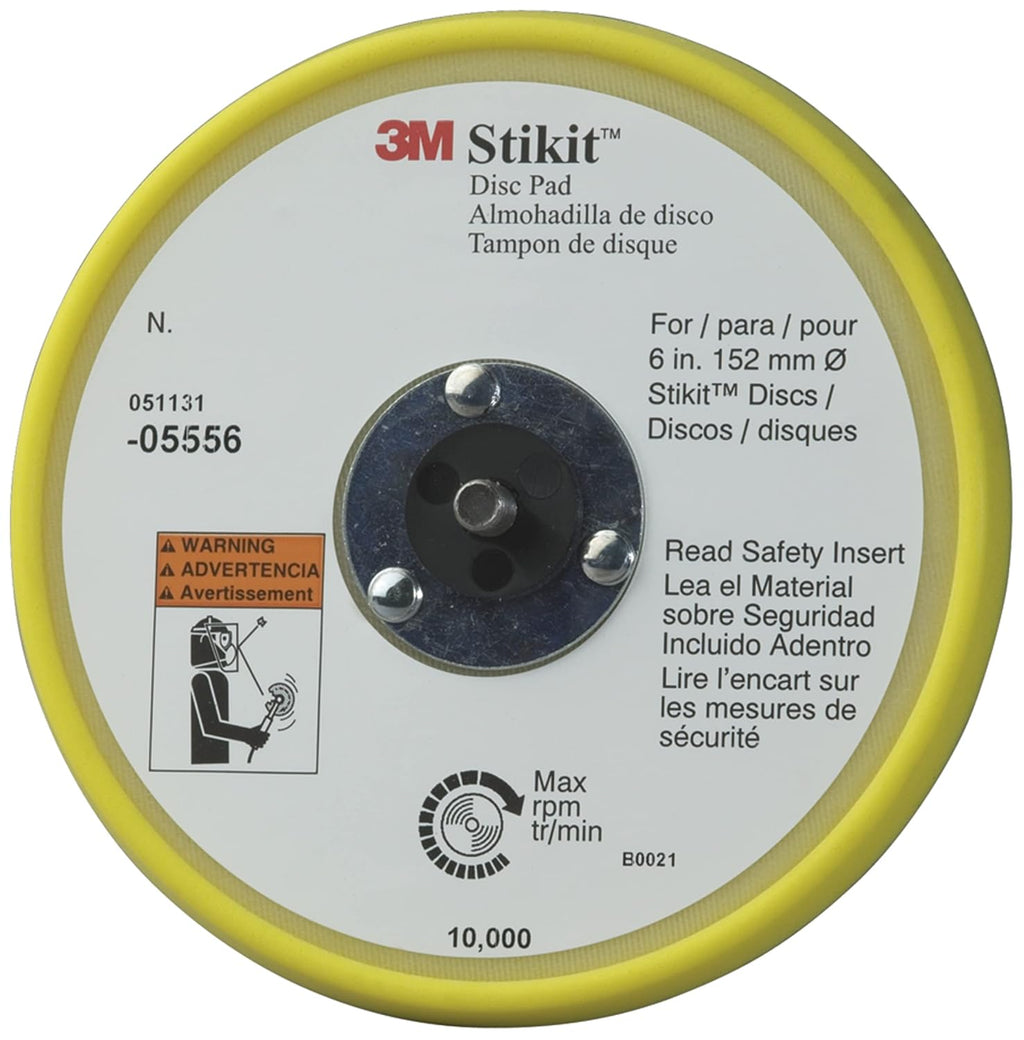3M Stikit Low Profile Disc Pad 85104, Silver Face, Red Foam, 5' x 3/8 in 5/16-24 External, 10 per case