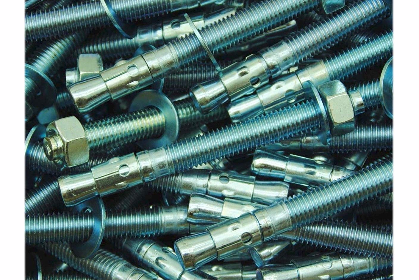New Package of 10 (pcs) Wedge Anchor Bolts 5/8' x 6 Includes Nuts & Washers Set #MO0536-P Warranity by Pr-Mch