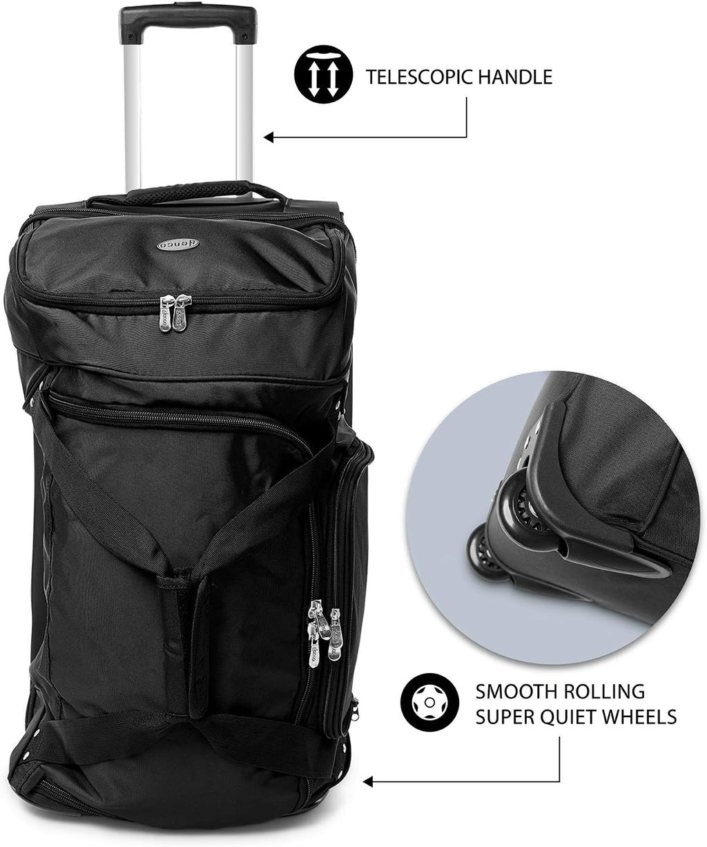 NCAA Ohio State Buckeyes Rolling Drop-Bottom Duffel Bag
