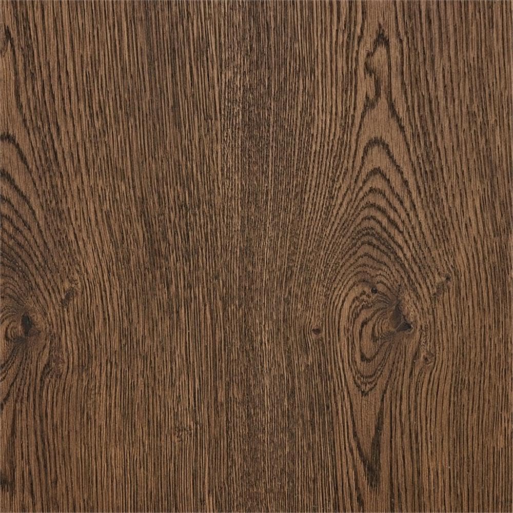 Pemberly Row 48' Wood Bathroom Vanity, Brown Brushed Oak Finish, Grain White Stone Top, Fluted Doors, 7 Drawers, Ceramic Sink, No Mirror Included, Contemporary Style for Bathroom Storage and