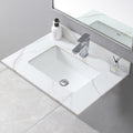 31' Bathroom Vanity Top with Ceramic Undermount Sink & Backsplash,Carrara Gold Sintered Stone Counter Top, Single Hole Vanity Sink Top