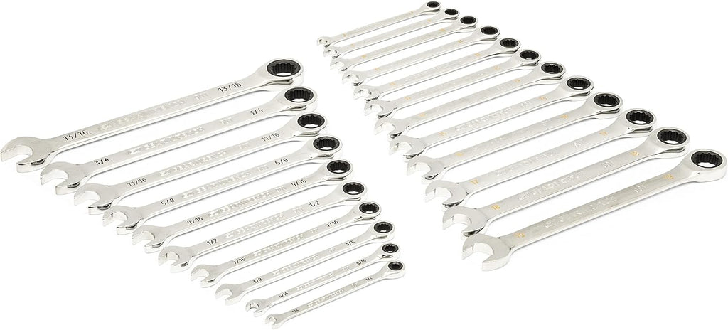 GEARWRENCH 44 Piece 90-Tooth SAE/Metric Ratcheting Wrench and Hex Key Set - 86528
