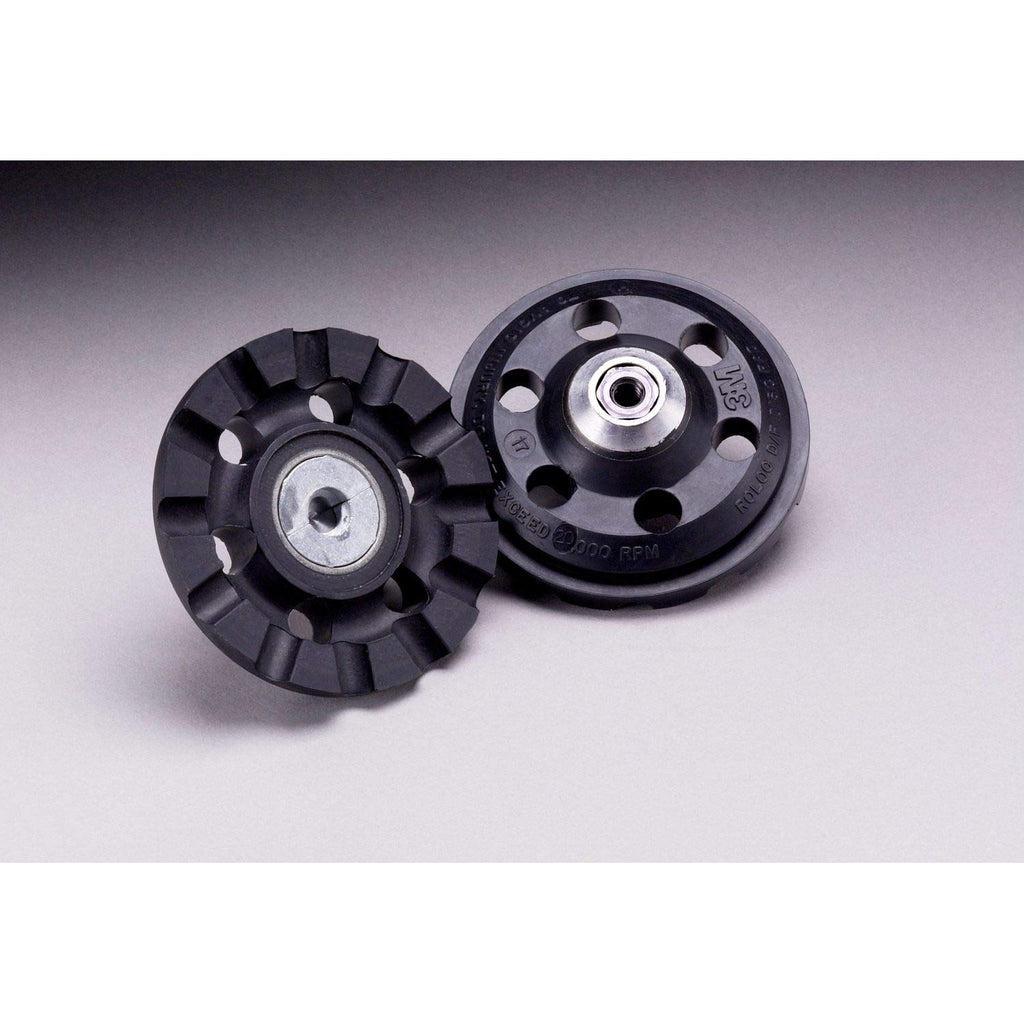 3M Roloc D/F Cool Running Disc Pad 82975, TR, 3' Diameter, 1/4-20 Thread, Black (Pack of 5)