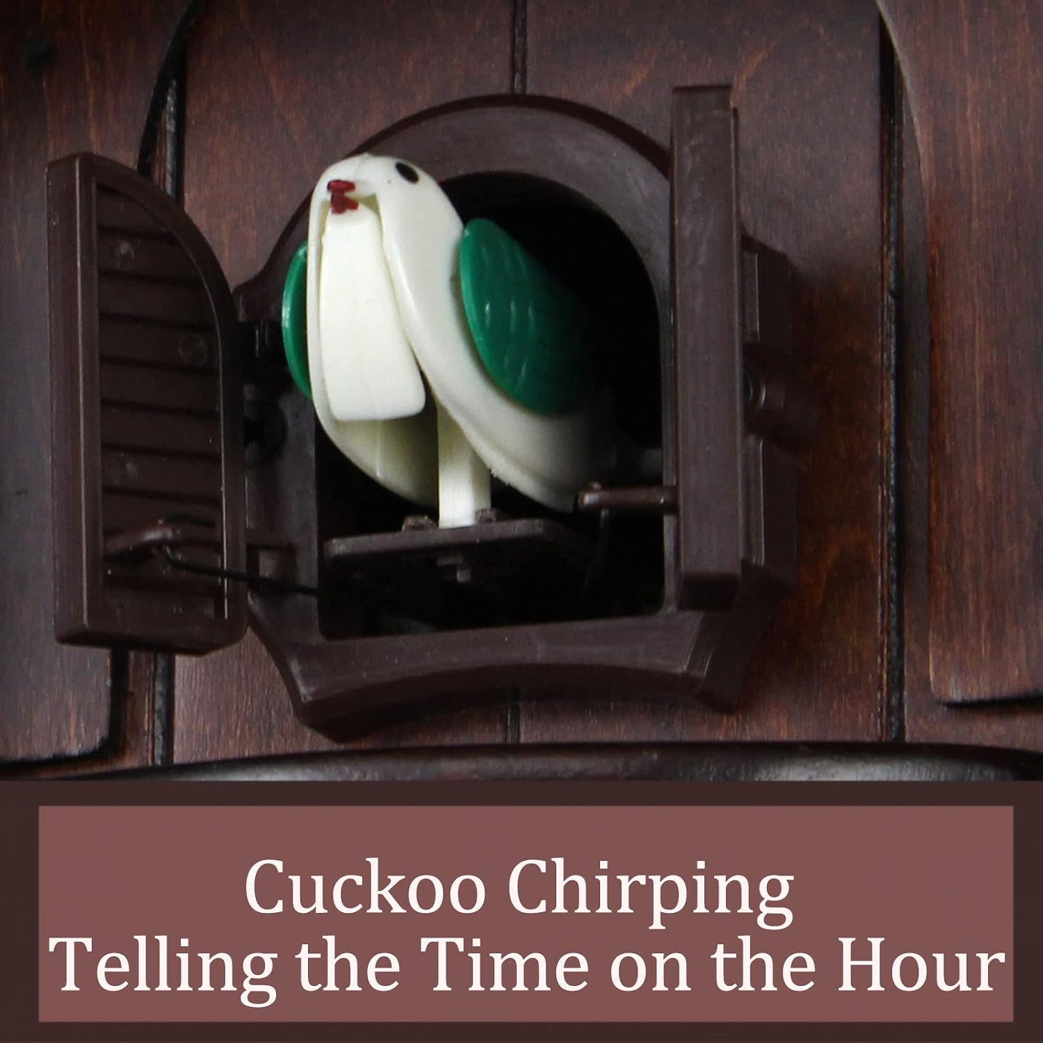 Cuckoo Clocks,Wall Clock,Cuckoo Clocks for Wall,Solid Wood Cuckoo Clock Vintage Singing Bird,Home Decor and Swinging Pendulum Cuckoo Clock Hand Carved