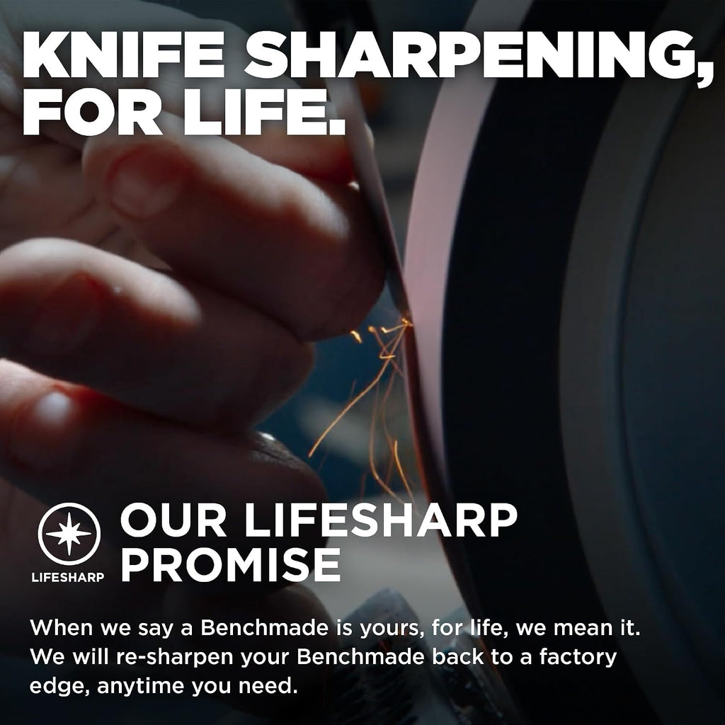 Benchmade - Mini Presidio II Tactical, Every Day Knife, Drop-Point Blade with Black CF Elite Handle (575-1)