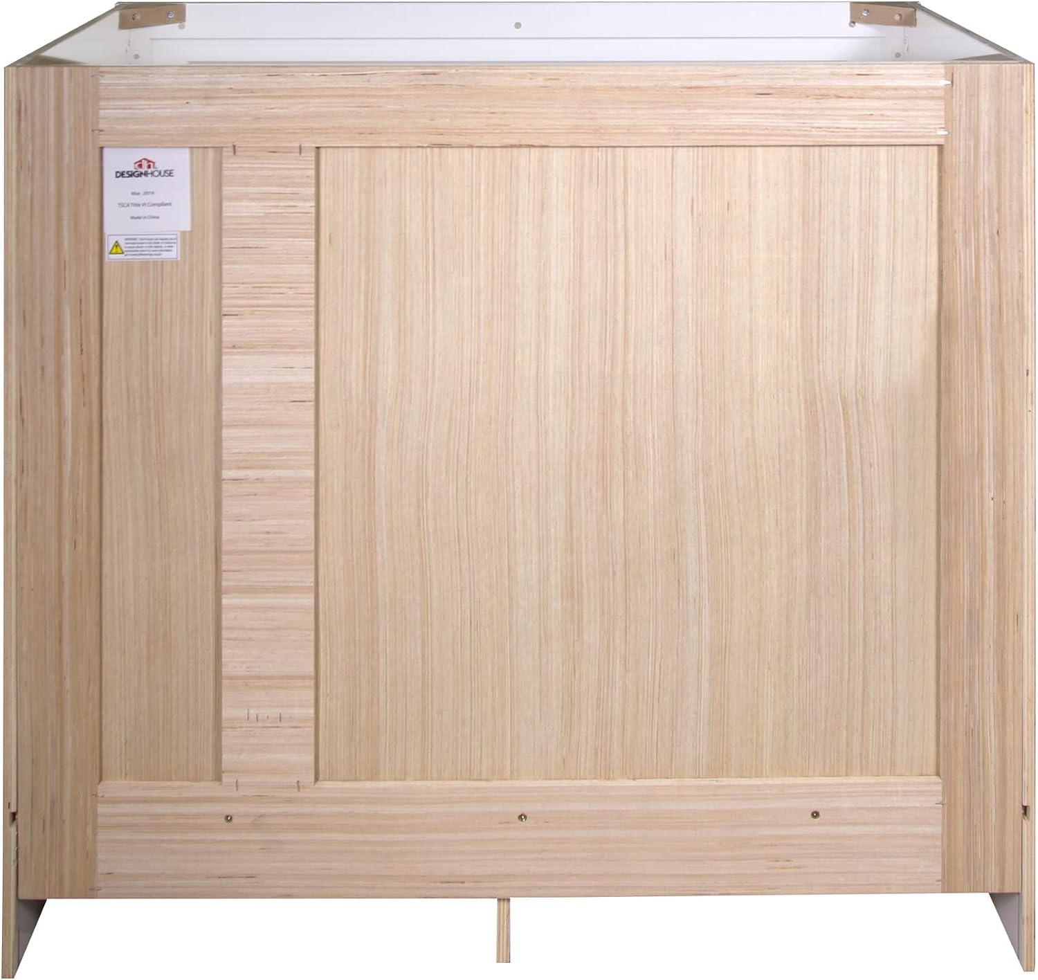 Design House Brookings 37 Inch Bathroom Vanity with Top, Ready to Assemble, Sherwin Williams® White, 585695
