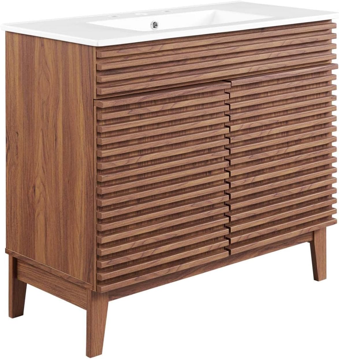 Modway Render 36' Bathroom Vanity in Walnut White