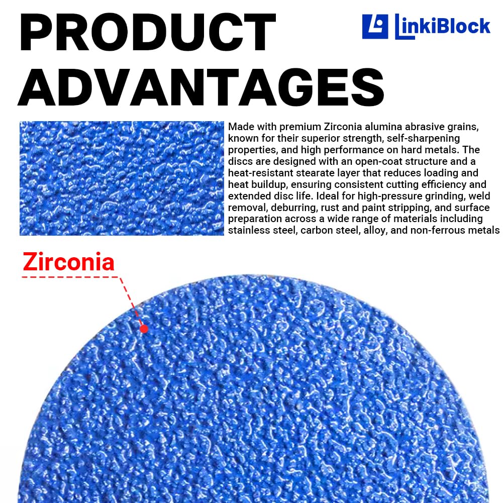 1000Pcs 2 inch R-Type Quick Change Zirconia Surface Conditioning Sanding Discs Set 24 Grit with Adapter & Backing Pad