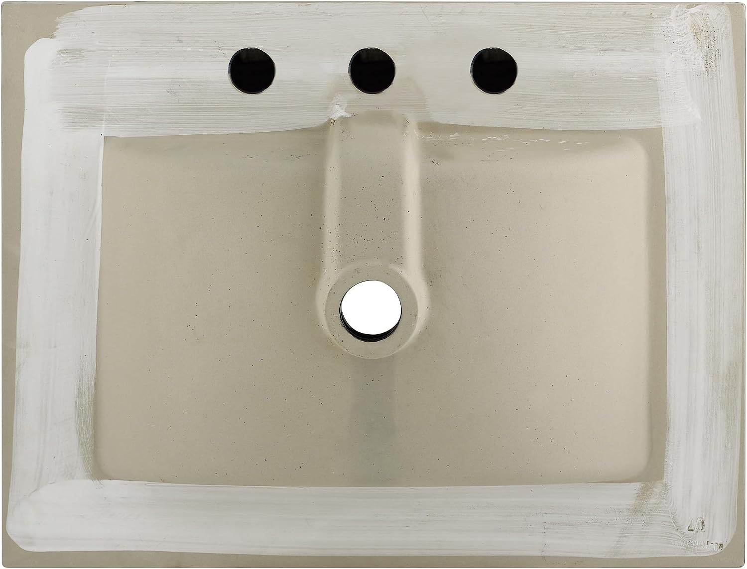 24' Ceramic Vanity Top with 8' Widespread Faucet Holes in Matte Black