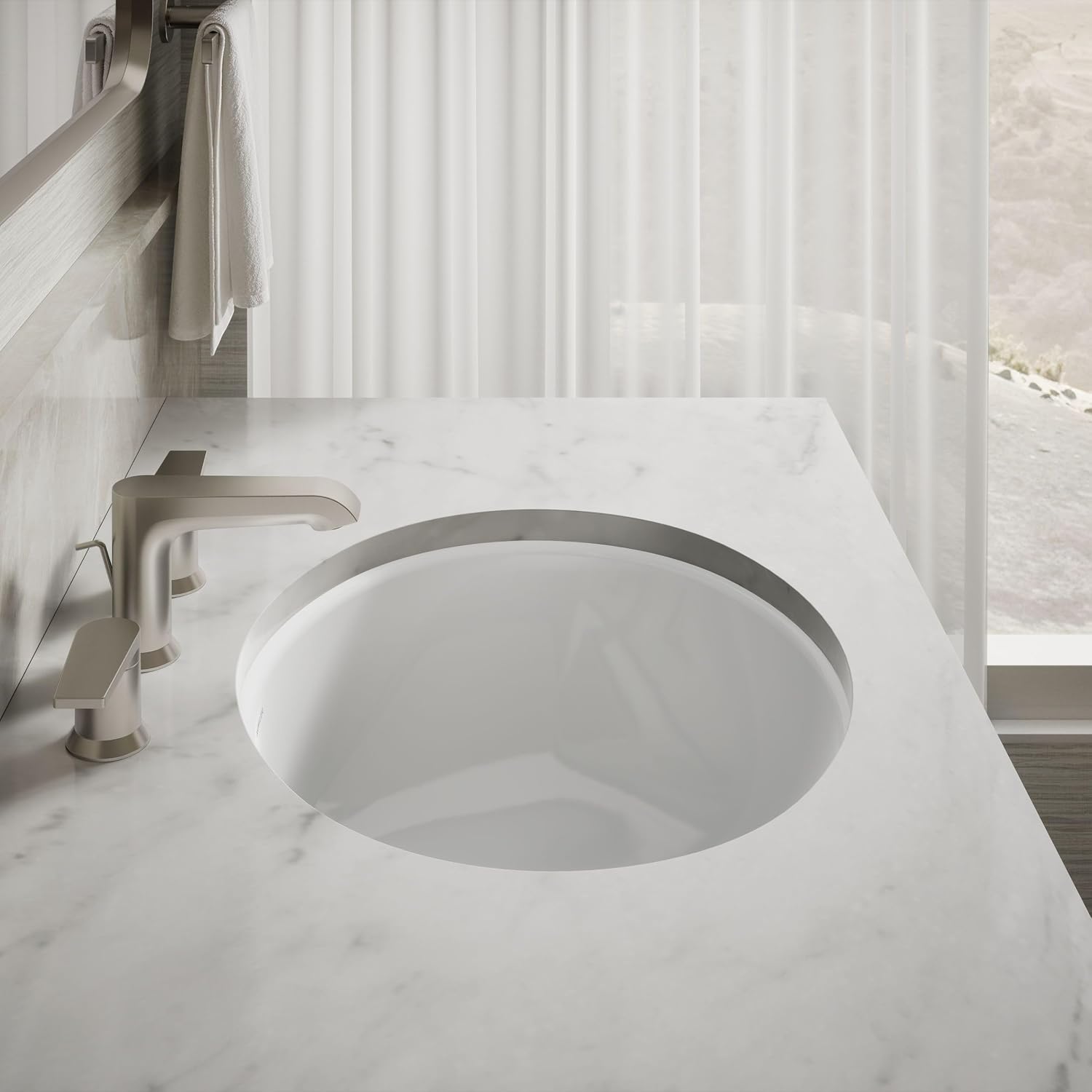 Kohler K-2210-N-0 1-Bowl Undermount Bath Sink w/Sealed Overflow White