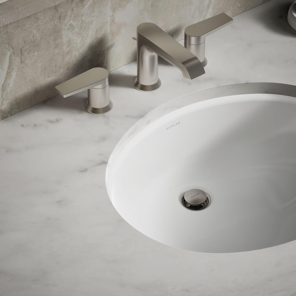 Kohler K-2210-N-0 1-Bowl Undermount Bath Sink w/Sealed Overflow White