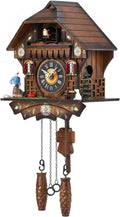 Kintrot Cuckoo Clock Traditional Black Forest Handcrafted Wooden Quartz Wall Clock with 12 Melodies