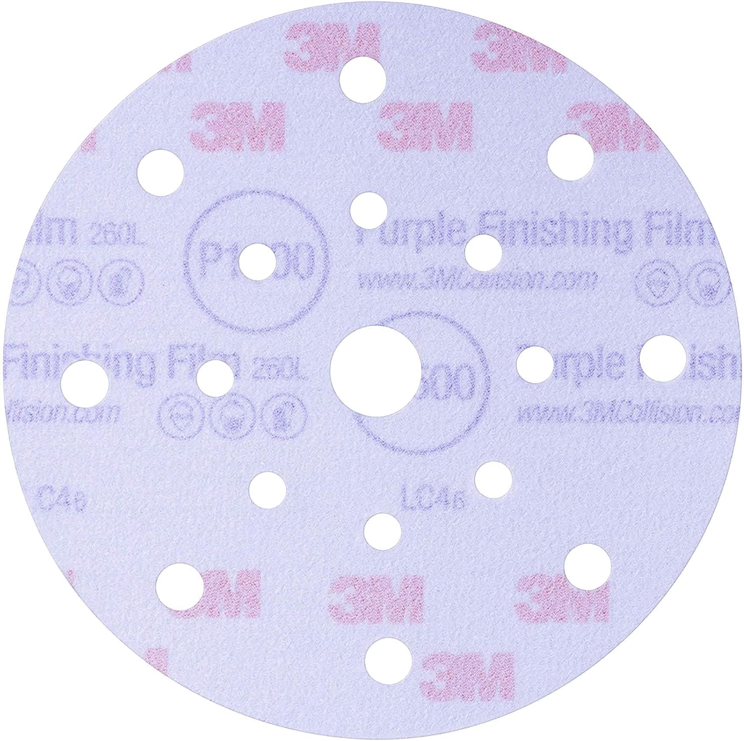 3M Hookit Purple Finishing Film Abrasive Disc 34782, 6 in, 1000+ Grade, 50 Pack, Clear Coat Sanding, Paint Finishing, Defect Removal, Long Lasting