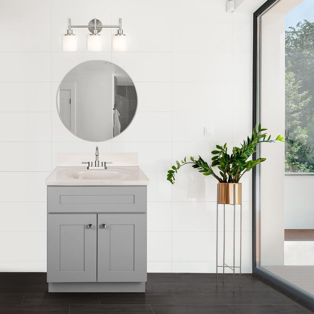 Design House Brookings 25 Inch Bathroom Vanity with Top, Ready to Assemble, Painted Sherwin Williams® Gray – Design House, 597575