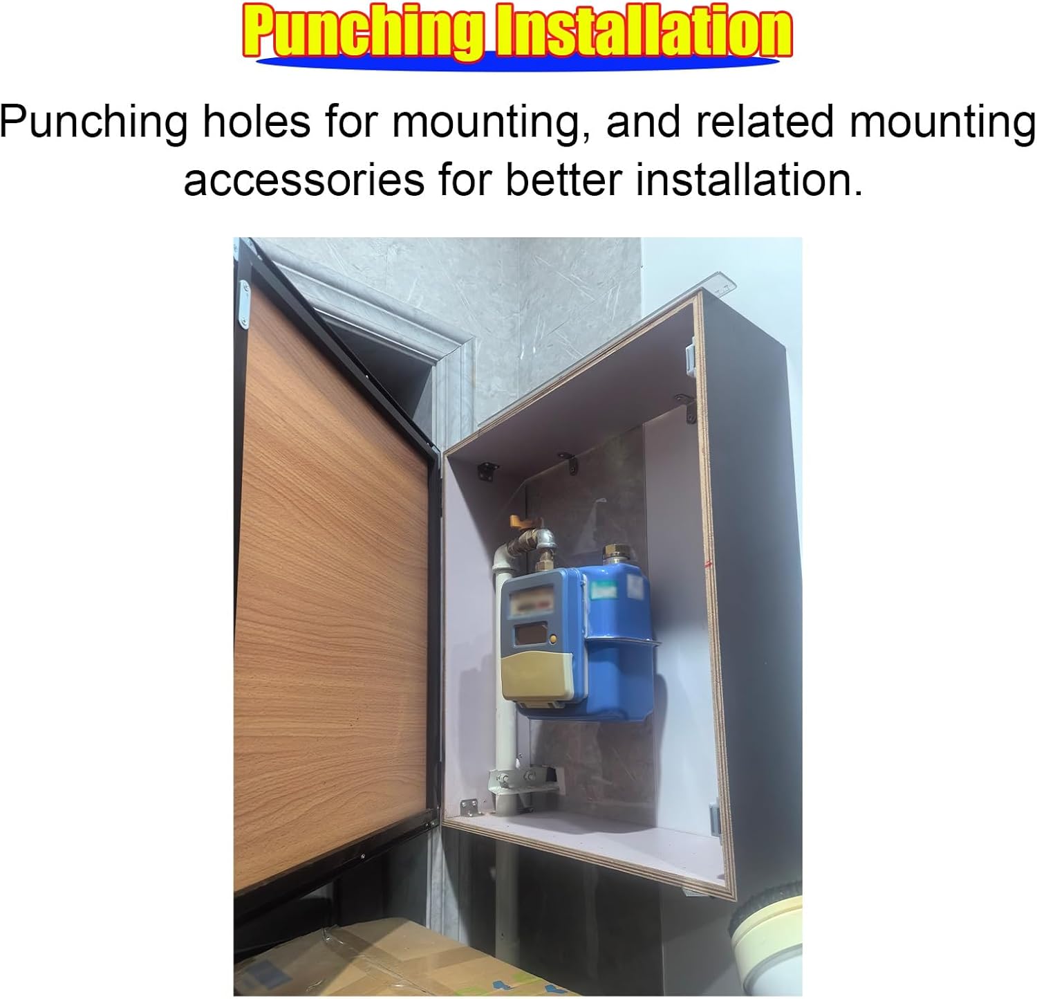 Large Fuse Box Cover Cabinet Decor, Wall Mounted Electrical Panel Cover with Screws, Wood Electric Panel Cover for Indoor, Aluminum Frame(R-Flip Lid W 18cm,50x60cm/19.7x23.6in)