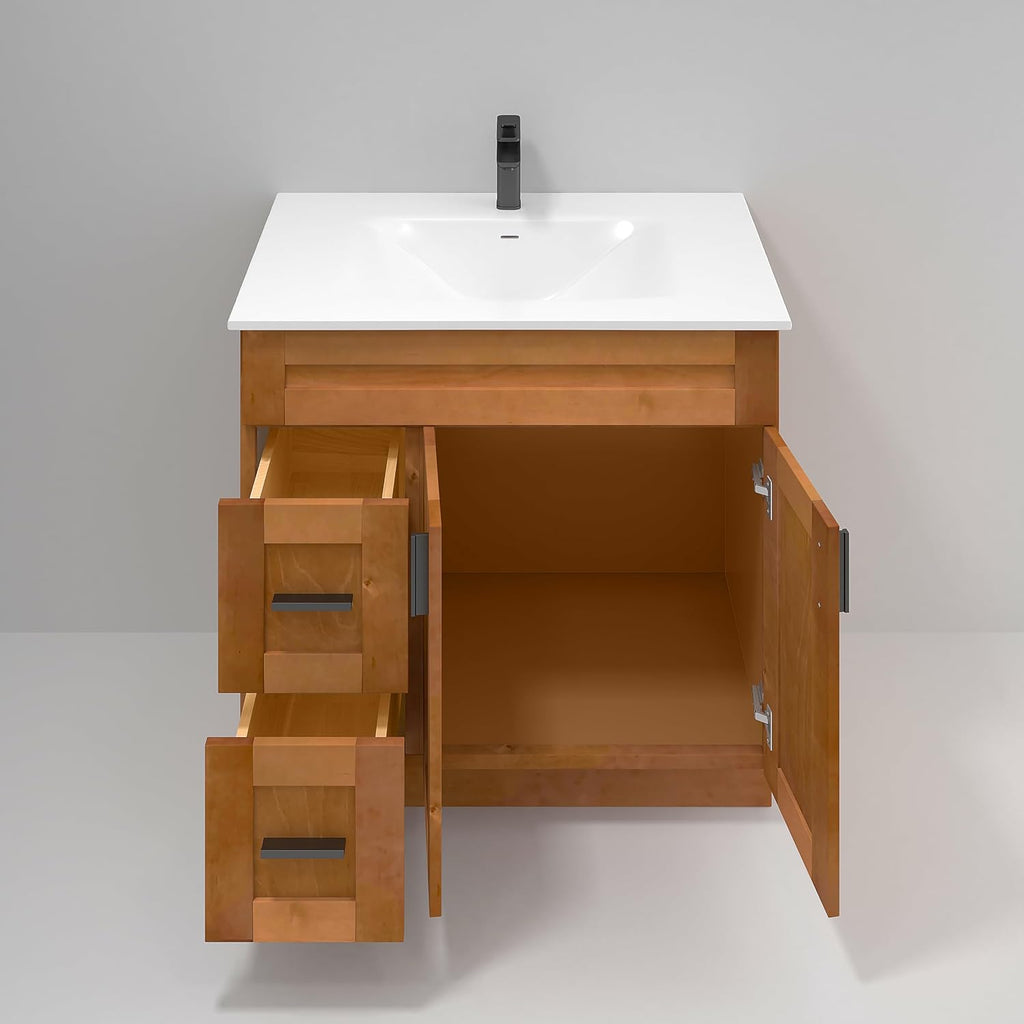 La Royal Maple Shaker Sink Base Bathroom Vanity with Drawers 36' Ready-to-Assemble Bathroom Cabinet Sink Base