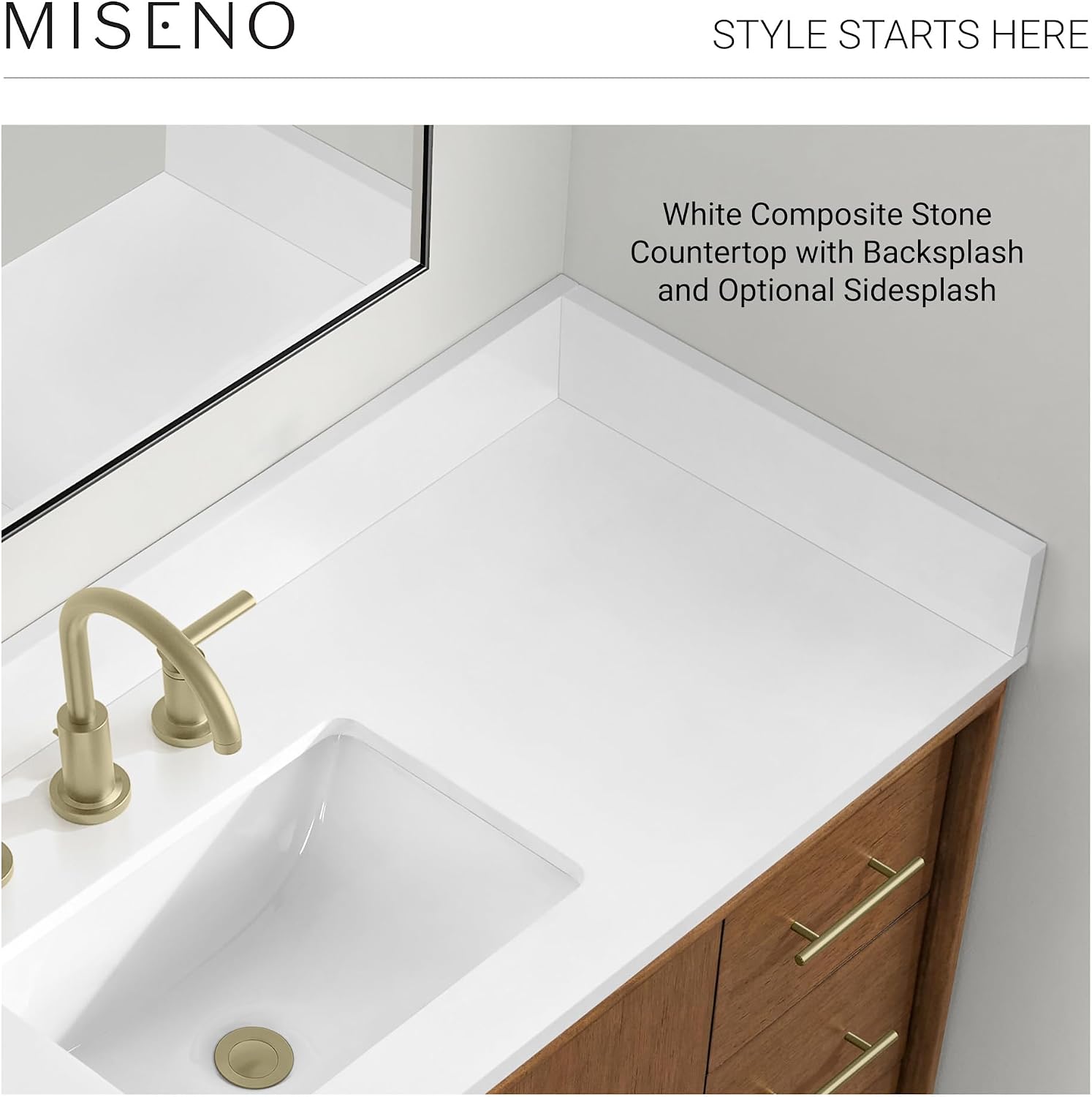 Miseno MV-N252-V48 Mertola 48' Free Standing Single Basin Vanity Set with Cabinet and Stone Composite Vanity Top - Dark Maplewood