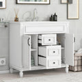 Linique 36' Bathroom Vanity with Top Sink,Bathroom Storage Cabinet with 2 Soft Closing Doors and 2 Storage Drawers,Modern Single Sink Bathroom Vanity(White)