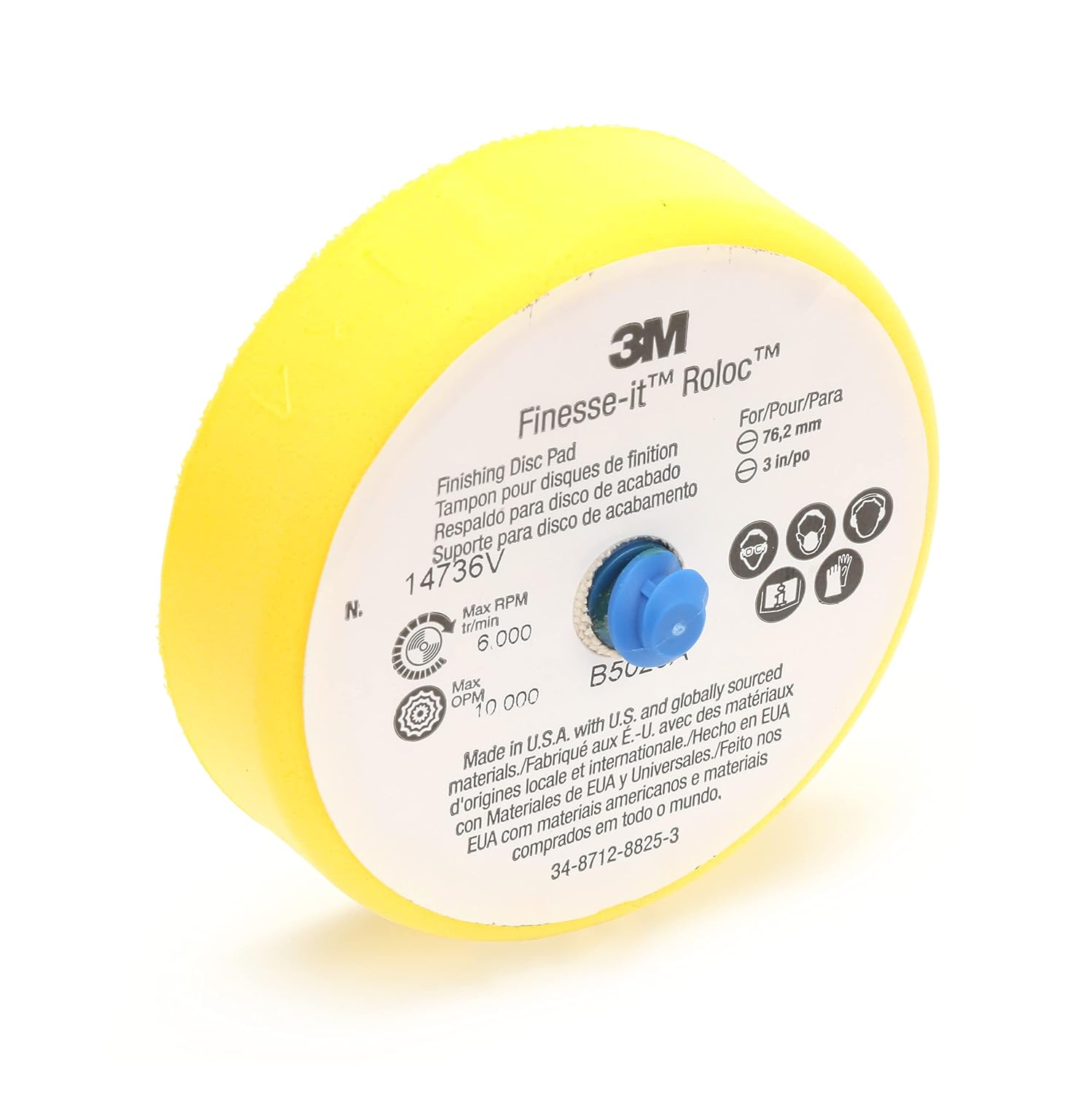 3M Finesse-it Roloc Finishing Disc Pad 14736V, 3 in Firm, 12 per case