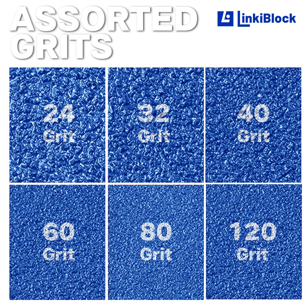 1000Pcs 2 inch R-Type Quick Change Zirconia Surface Conditioning Sanding Discs Set 24 Grit with Adapter & Backing Pad