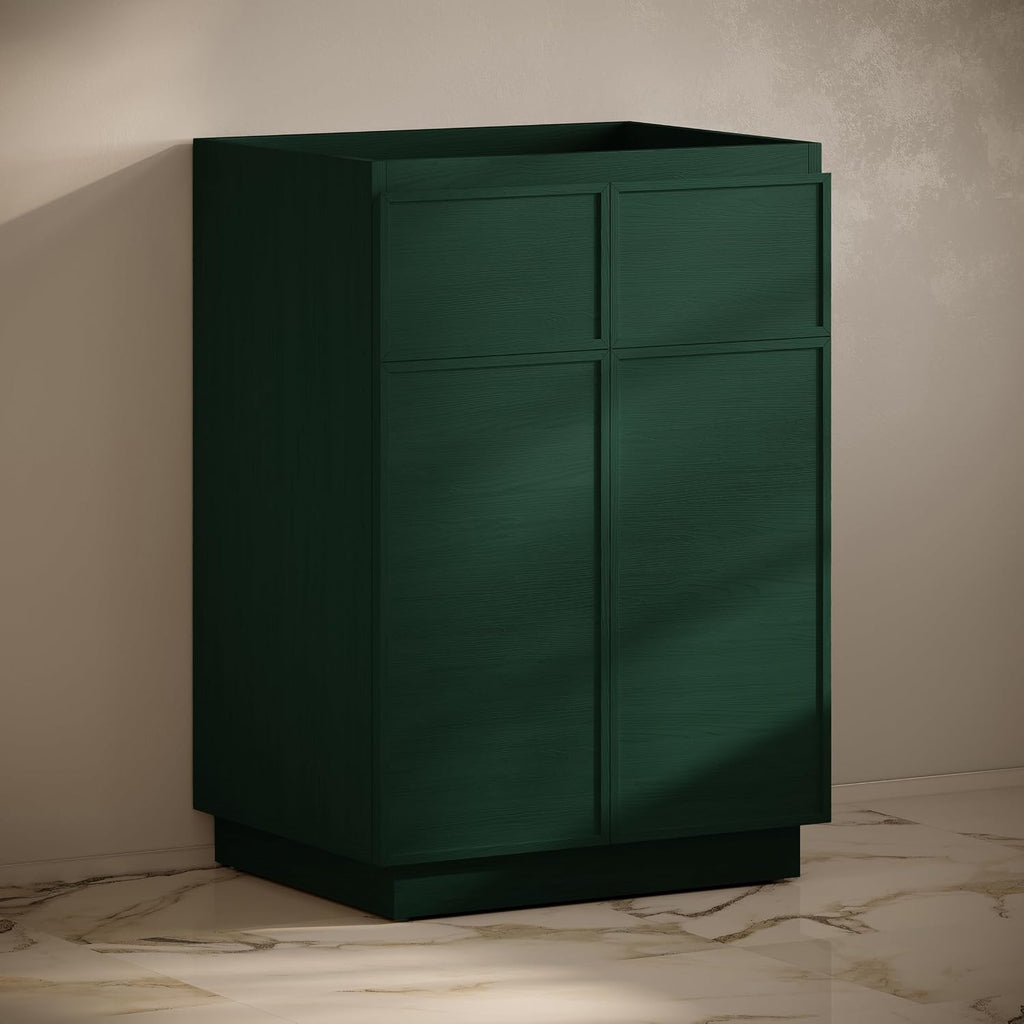 St. Tropez 24' Freestanding Bathroom Vanity Cabinet Without Top in Green Oak