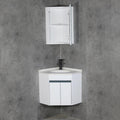 Modern Wall Mounted Bathroom Vanity Sink, Floating Bathroom Sink, Bathroom Corner Sinks, Bathroom Cabinet With Faucet And Drain, Toilet With Sink On Top,with Mirror Cabinet(Color:White Black,Size:50cm